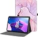 Universal 9",9.7",10.1",10.2",10.5",1... inchTablet Case,Multi-Viewing Angels Stand Folio Case Cover with Handstrap for for iPad, Samsung,Other 9-11 inch Tablet-Marble Pink