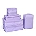 JJ POWER Lightweight Travel Packing Cubes -Multi function, Durable 6 Piece (Purple)