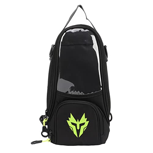 Shanrya Borsa da serbatoio per moto, multi funzione, ad alta resistenza, con connessione stretta, divisorio regolabile, per pannello del serbatoio del carburante, per moto (giallo fluorescente)