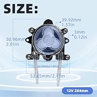 Mini Peristaltikpumpe, Peristaltik Flüssigkeitspumpe Dosierpumpe Schlauchpumpe G528 DC 12V 250-300MA 0,1-60 U/min, Biochemische Vakuumpumpe für Bioengineering Aquarium Lab Analytic DIY-Zubehör (2x4) – Ansicht 2