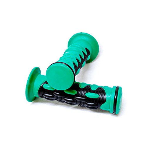 Krator Green Motorcycle Rubber Hand Grips 7/8" Bars Compatible With Kawasaki Klx Kx Kl 110 125 140 250 300 450 650 #TOP9