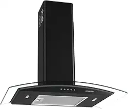 Coifa de Parede Vidro Curvo, Fogatti 70cm, 220V Teclado Mecânico Black