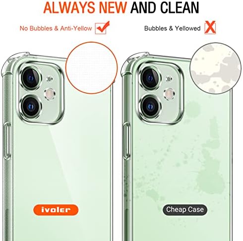 ivoler Case Compatible with iPhone 5.4 inch 12 Mini 2020 with 3 Pack Tempered Glass Screen Protector