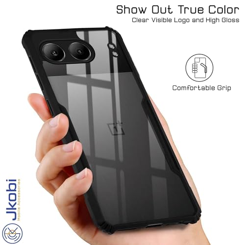 Image of Jkobi Back Case Cover for Oneplus Nord 4 (Shockproof with Polycarbonate Clear Panel | Professional Black)
