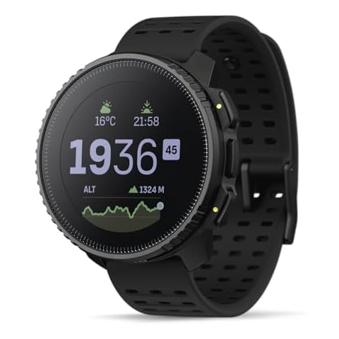 SUUNTO Vertical GPS Sports Watch, 95+ Multisport Training Workout Watch, Touch screen & Digital Data Analysis, Advanced Health & Recovery Support, 60-Day Battery Life, Dual-GNSS, Offline Map, Black Cover