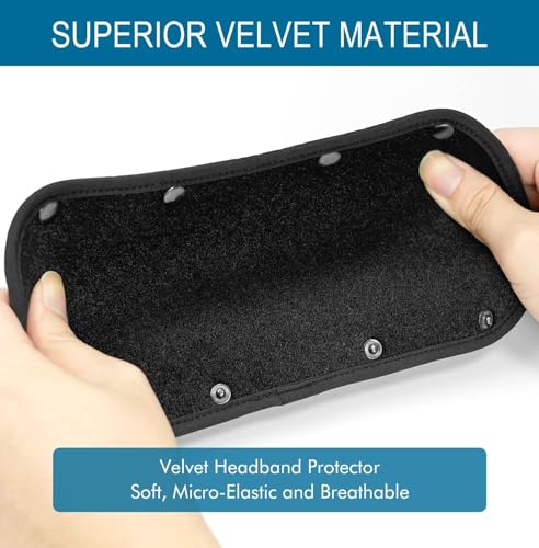 Image of GEVO Replacement Headphone Headband Cover for HyperX Cloud & Alpha,Cloud 1 /2 /3 /Pro,Cloud X /Core,Flight,Stinger Gaming Headset,Headband Cushion Easy Installation No Tool Needed-Velvet Black