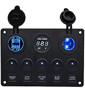 : BlueFire DC 12V&frasl;24V 防水スイッチパネル マリン ボート