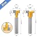 Mesee 5 Pieces T-Slot Router Bit Set, 1/4 Inch Shank T Slotting Keyhole Router Bits Woodworking T-Track Grooving Milling Cutter Tool for 5/16