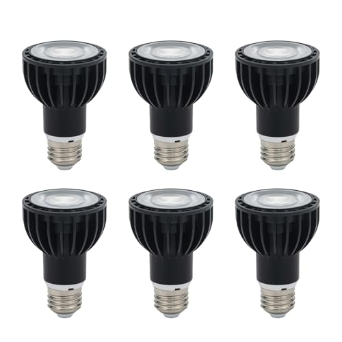 智光電気 LED電球 スポットライト形 E26口金 9W 高演色Ra90 36°配光 明るい 省エネ おしゃれ インテリア照明 店舗照明 家庭・店舗用(黒・電球色・6セット)