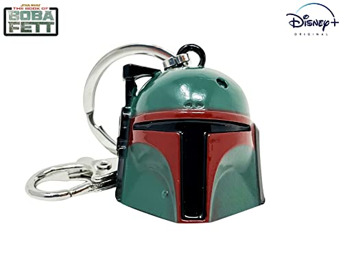 The Mandalorian The Book Of Boba Fett 3D Helmet Keychain, Star Wars, Lucasfilms Official Disney Keychain 3.8Cm Multi Color One Size #TOP2
