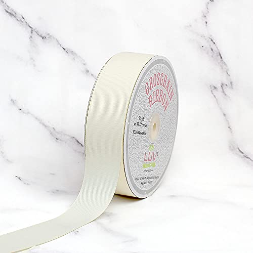 Creative Ideas Solid Grosgrain Ribbon, 1-1/2-Inch by 50-Yard, Ivory