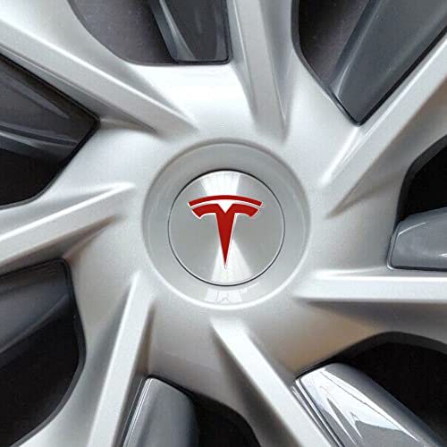 Image of IPG Compatible with Model Y Decal (8 Logo Set) Stickers Set Personalize Your Vehicle (Red Pearl)