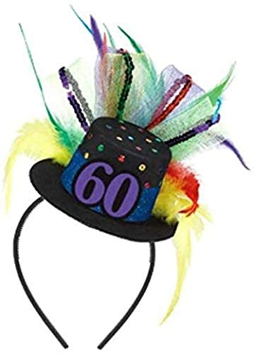 amscan 60th Birthday Fascinator, 12' x 9 3/4'