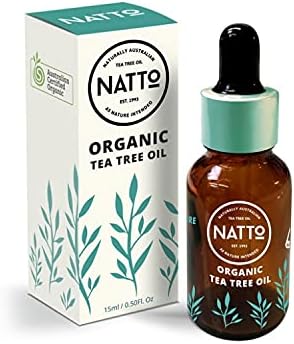 Amazon Natto オーガニック認証マーク ティーツリーオイル 15ml ティートリー 精油 無添加 エッセンシャルオイル アロマオイル オーストラリア アメリカ オーガニック認定取得 正規輸入品 Tea Tree Essential Oil Naturally Australian Tea Tree Oil Natto Est 1993