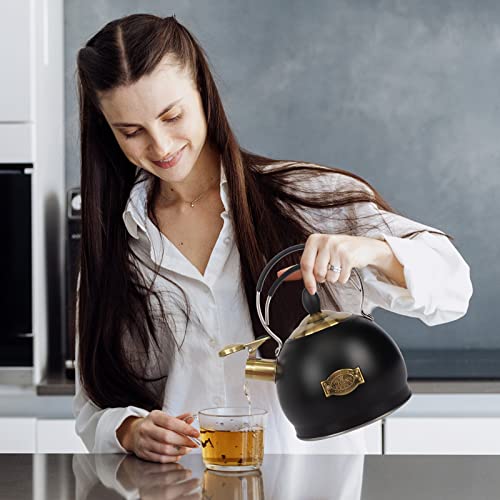 Luxgrace T13-BLACK Whistling Tea Kettle Stainless Steel Teapot thumb #5