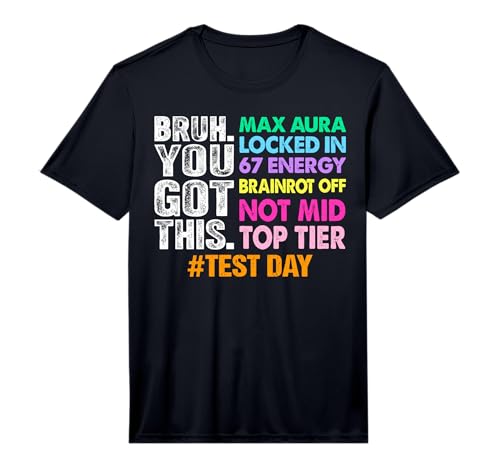 Test Day Bruh You Got This Max Aura Locked in 67 Energy Performance T-Shirt
