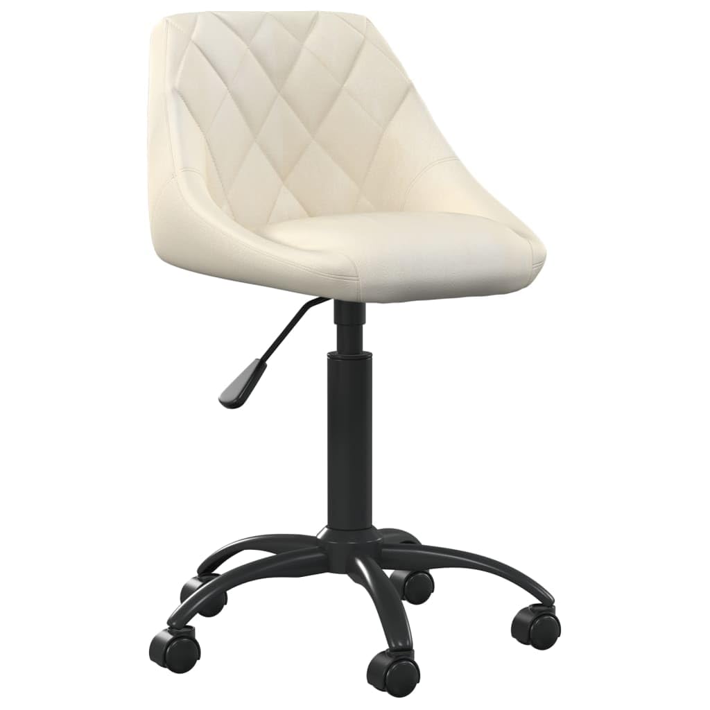 Chaise de bureau pivotante à 360° et assise rembourrée velours