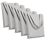 Joywell Art Tote Bags Super Durable Reusable Grocery 5 Pack Shopping Bag Linen Cloth Large Tote Bags