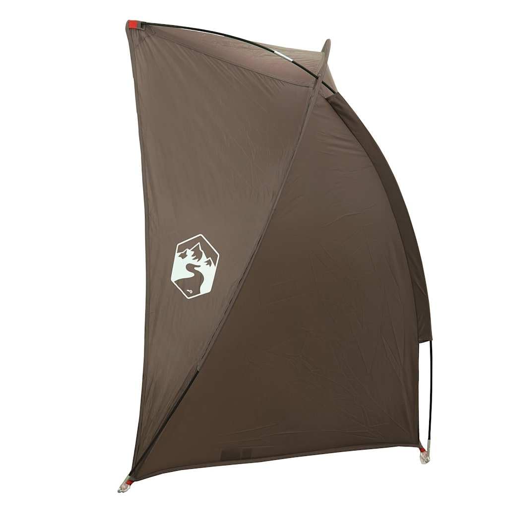 Angelzelt Braun wasserdicht aus 185T Polyester mit PU-Beschichtung 150x100x, leichtes Wurfzelt mit Gestänge, Winddicht und kompakt, ideal für Camping, Angeln, Outdoor und Reise