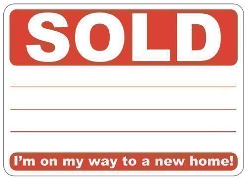 audioprint LTD Vendido I'm On My salidas To A Nuevo Hogar 50 x 70mm Pegatinas - Paquete de 100