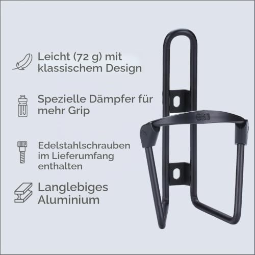 BBB Cycling Flaschenhalter Fahrrad Combo Fueltank Wasserflasche BBC-03C, Matt Schwarz / Schwarz Weiss, 550 ml – Ansicht 2