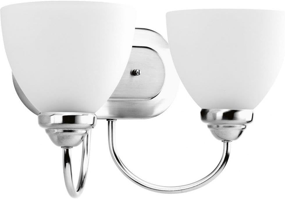 Progress Lighting P2915-15 2-Light Bath Vanity Light, Polished Chrome Finish