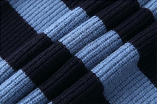 Men Striped Knitted Sweater Vintage Loose Sweaters Harajuku Warm Jumper Pullover Casual4