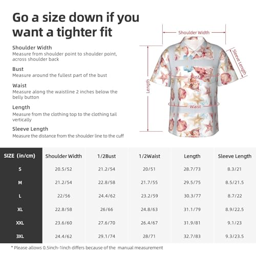Chemise manches courtes homme imprimé conch pour l'été