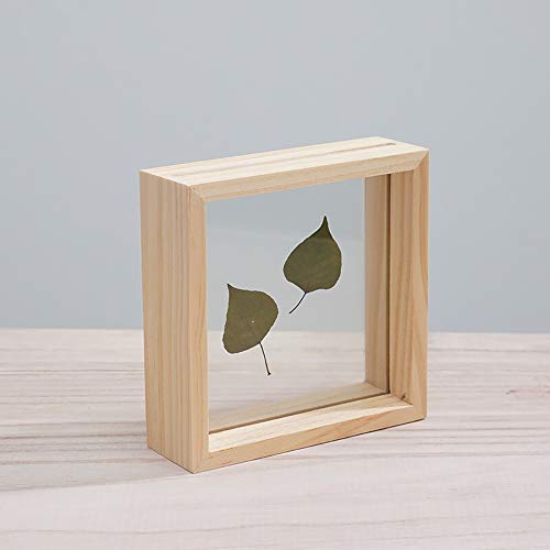 Image of Desi Rang Wooden Frame for wall decor, table top, any plant leaf decoration, picture, photo, DIY, Gift item,home office desk (Square)17.7L x 17.8W Centimeters