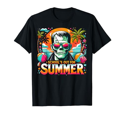 Retro Schools Out For Summer Teacher Bruh We Out Freinkstein Camiseta
