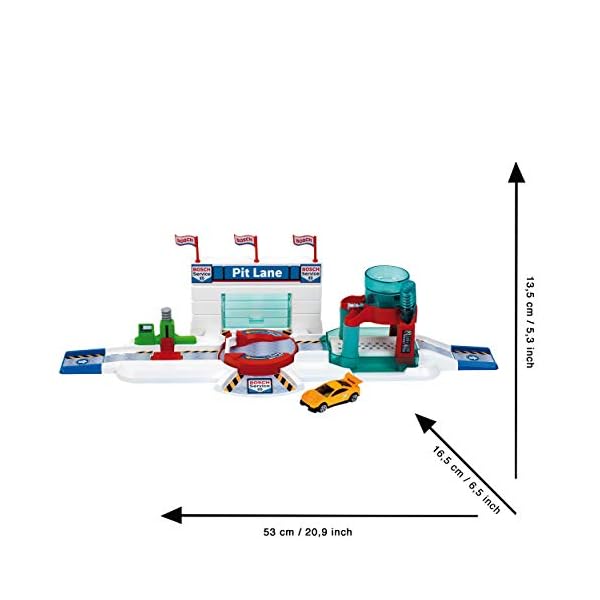 Theo Klein 2866 Bosch Car Service Pit Lane , with Lifting Platform, Car wash and much more , 1 Colour-changing vehicle… – Bild 5