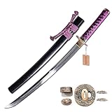 MURASAME Wakizashi Sword T10 Steel Clay Tempered Real Hamon Unkubi-Zukuri Blade Brass Tsuba Real Sharp Handmade