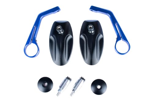 Rétroviseurs moto universels pour embout de guidon avec déport de 10 cm