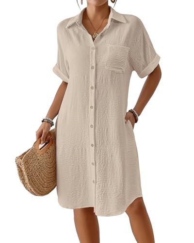 Bsubseach Womens Swimsuit Coverup Long Button Down Bathing Suit Cover