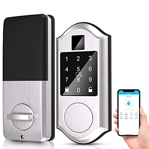 Narpult Smart Lock Deadbolt, Electronic Door Lock, No Fingerprint Keyless Entry Door Lock, Compatible with Alexa, Google Assistant