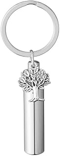 Personalized Master Custom Engraving Tree Life & Cylinder Locket Cremation Urn Keychain Keepsake Ashes Memorial Jewelry
