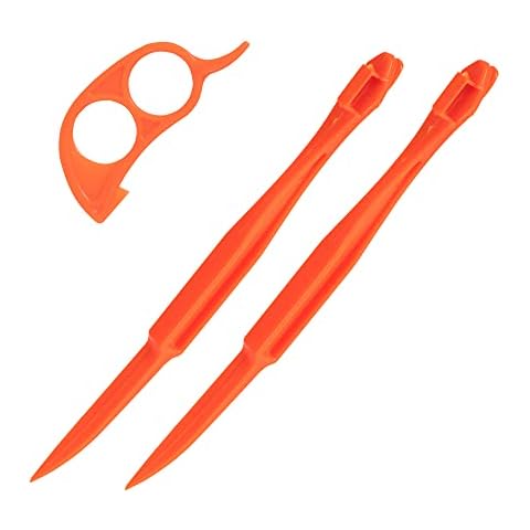 Soft Home Premium Plastic Orange Peeler Lemon Citrus Peel Cutter Vegetable Slicer Fruit Tools (Long Handle Type Orange 2 Pack;Mouse Type random color 1 Pack） Cover