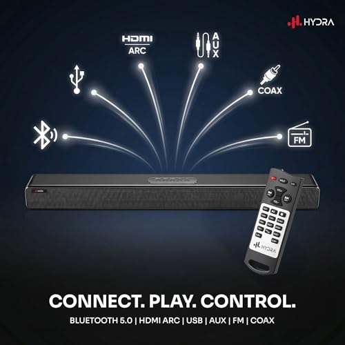 Image of Hydra NexusOne 2.1 Channel Soundbar with 8 Inch Subwoofer & 3D Surround Sound 200 W Bluetooth Soundbar (Black, 2.1 Channel)