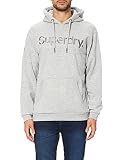 Superdry Core Logo Source Hoodie Sudadera con Capucha, Athletic Grey Marl, L para Hombre