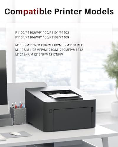 Halloya 85A CE285A Toner Kompatibel für HP 85A Toner für HP LaserJet P1102W P1102 M1212NF M1132MFP M1217NFW M1212 M1132 M1210 M1210MFP P1109 (Schwarz, 2er-Pack)