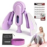 Thigh Trainer Thigh Exerciser, 10-100lb/45kg Adjustable Resistance Pelvic Floor Trainer with Leg Band & Poster for Kegel Exercise, Inner Thigh Exerciser for Home Gym Workout Equipment