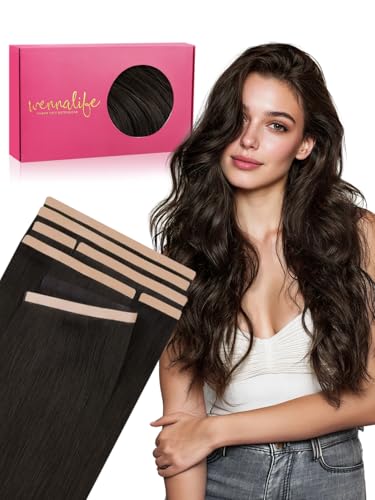 Image of WENNALIFE Multi-Piece Tape in Hair Extensions Human Hair, Tape in Weft