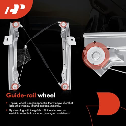 A-Premium Electric Power Window Regulator Without Motor Compatible with Dodge Avenger 2008-2010 Sedan Front Right Passenger Side by A-premium - Image 5