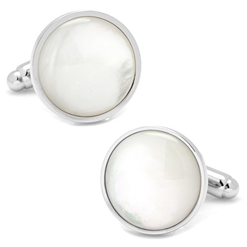 Ox and Bull Trading Co. Silver and Mother of Pearl Cufflinks