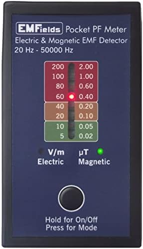 EMFields PF5 Pocket Power Frequency Meter (ELF and VLF): measures electric and magnetic fields (microTesla)