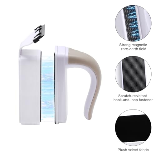 VQBKHO Limpiador magnético para Cristales de Acuario con raspador Desmontable, limpiacristales de Acuario, Cepillo magnético para acuarios para Eliminar Algas en peceras y Paneles de Acuario (S) - imagen 3