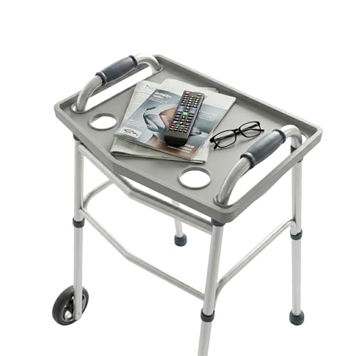 Bluestone Walker Tray Table with 2 Cup Holders