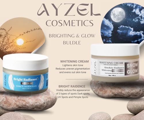Image of Premium Skincare Kit | Nourishing Bright Radiance Night Cream (50g) with Nourishing Snow Glow whiting cream (50g) Deep Moisturizing & Skin Brightening Daily Cream | Non-Greasy Formula for Soft, Smooth & Radiant Skin (Set of 2)