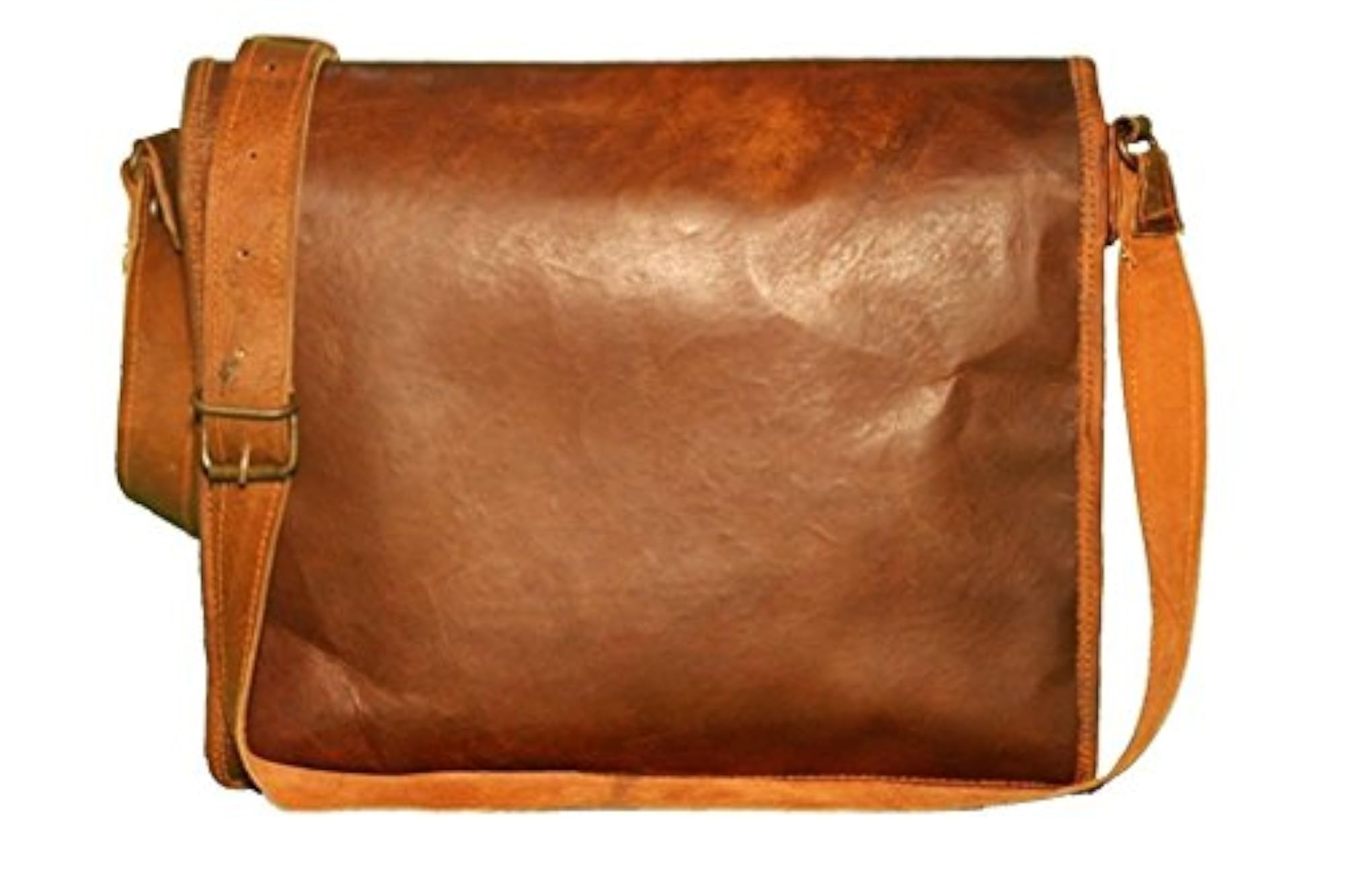 Leather Messenger Bag Full Flap