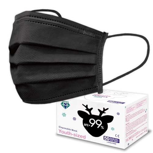 Medtecs Kids Face Mask 50 PCs - Black